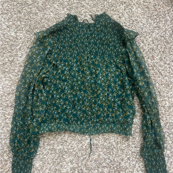 FREE PEOPLE FLORAL BLOUSE - Picture 1 of 4